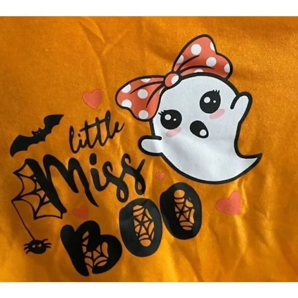 Unbranded NWOT Halloween toddler girls, two piece little miss boo set 110/40￼